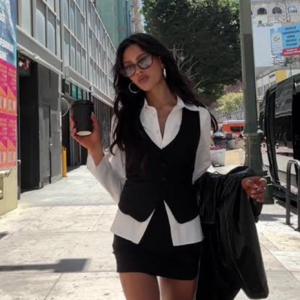 White Long Sleeve Button Down Nwot - image 1